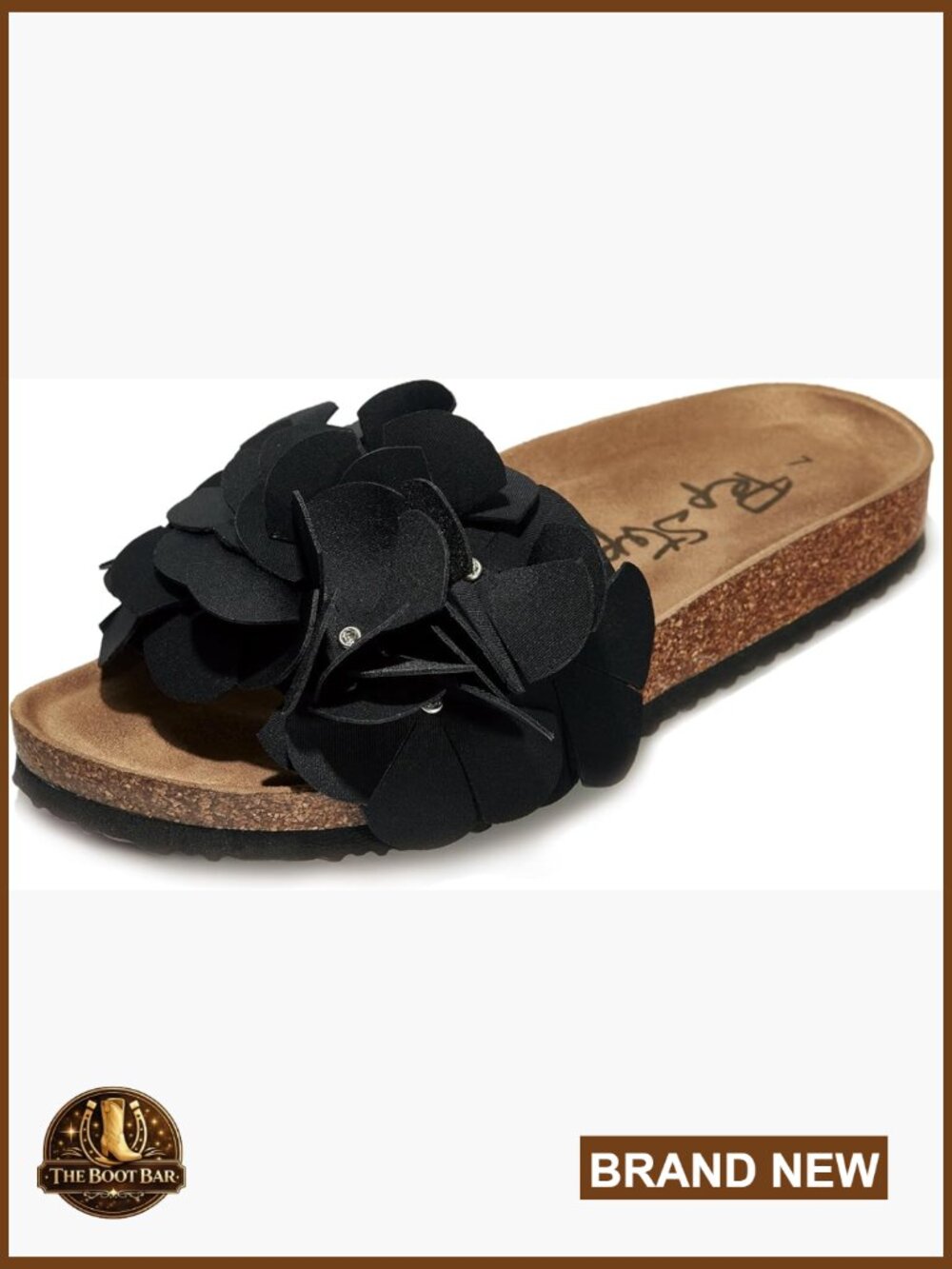 Slip On Cork Foot Bed Sandals Bow Tie Knot Strap Dressy Summer Casual